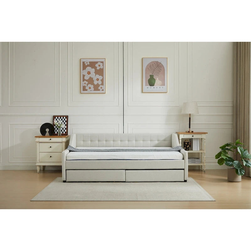 Twin Corner Daybed with Storage Drawers