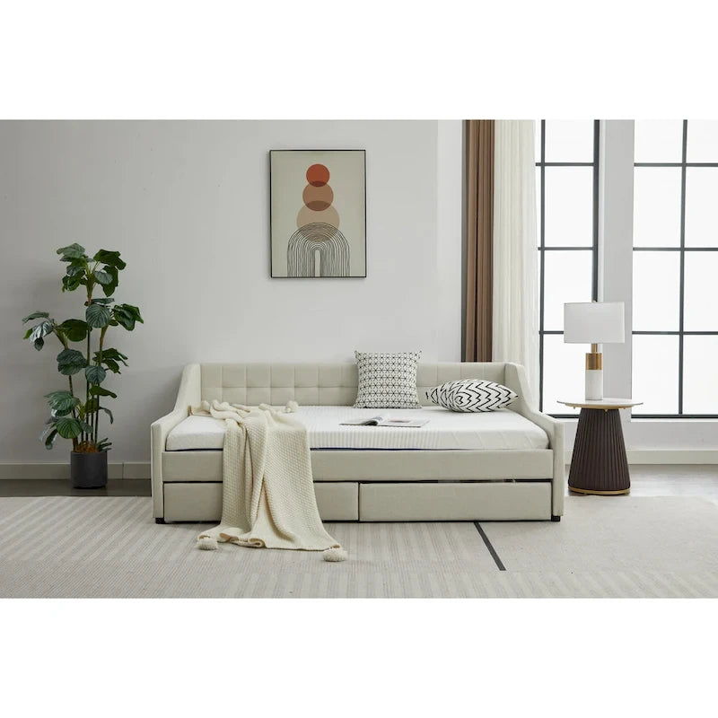 Twin Corner Daybed with Storage Drawers