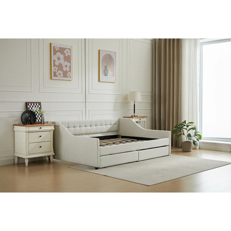 Twin Corner Daybed with Storage Drawers