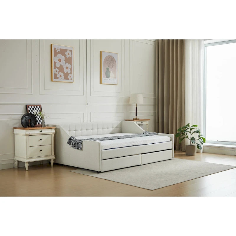 Twin Corner Daybed with Storage Drawers