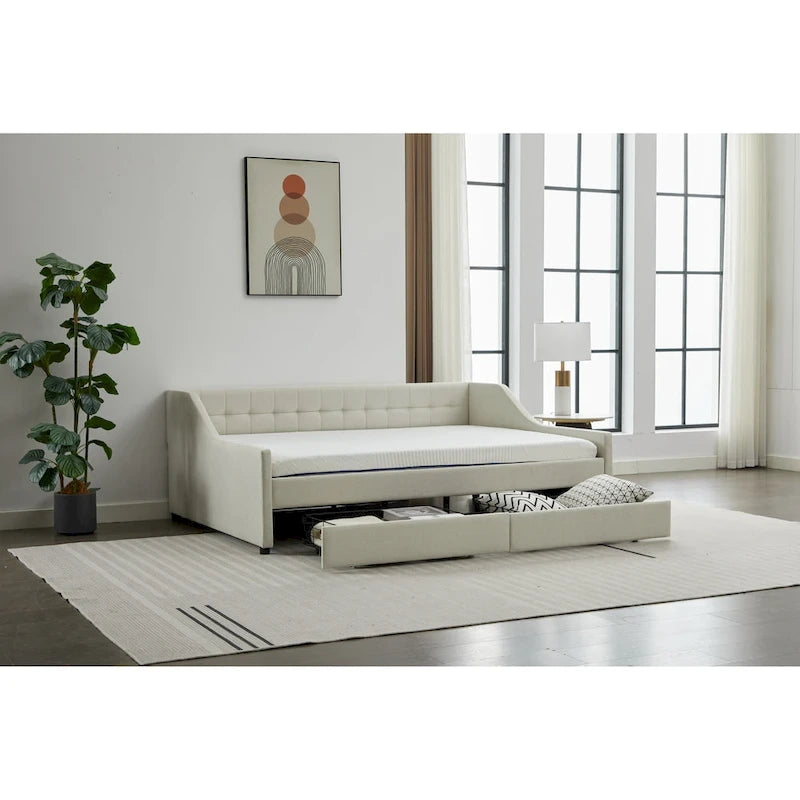Twin Corner Daybed with Storage Drawers