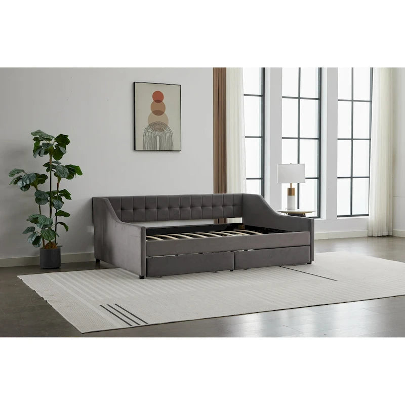 Twin Corner Daybed with Storage Drawers