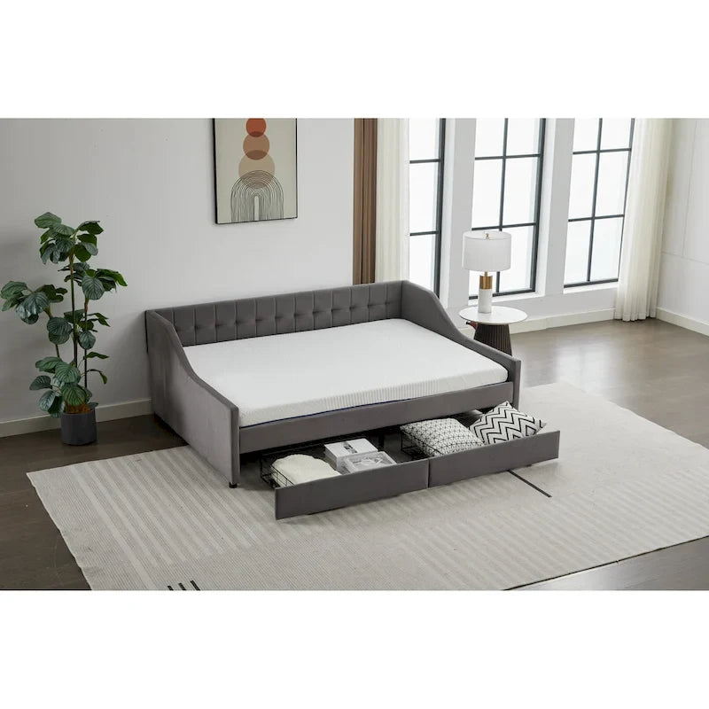 Twin Corner Daybed with Storage Drawers