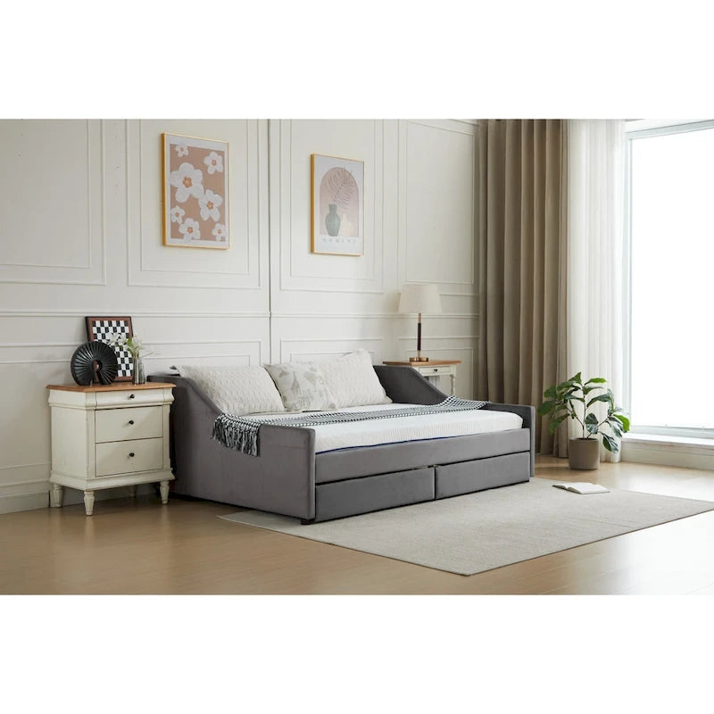 Twin Corner Daybed with Storage Drawers