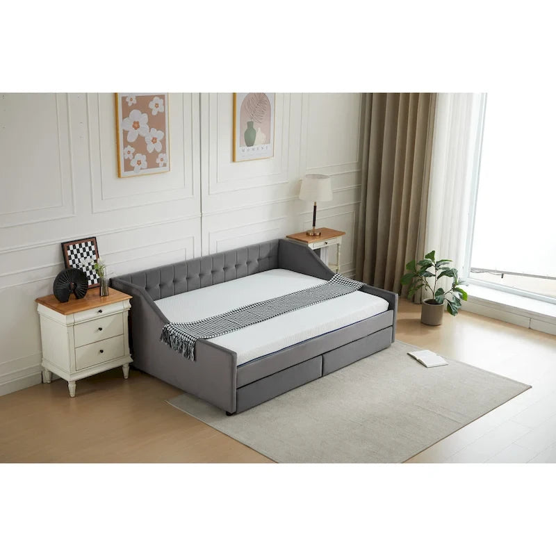 Twin Corner Daybed with Storage Drawers