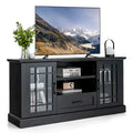 Farmhouse TV Stand for TVs up to 70" Media Center with Glass