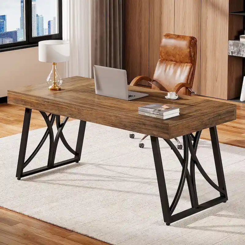 63-Inch Industrial Large Computer Desk