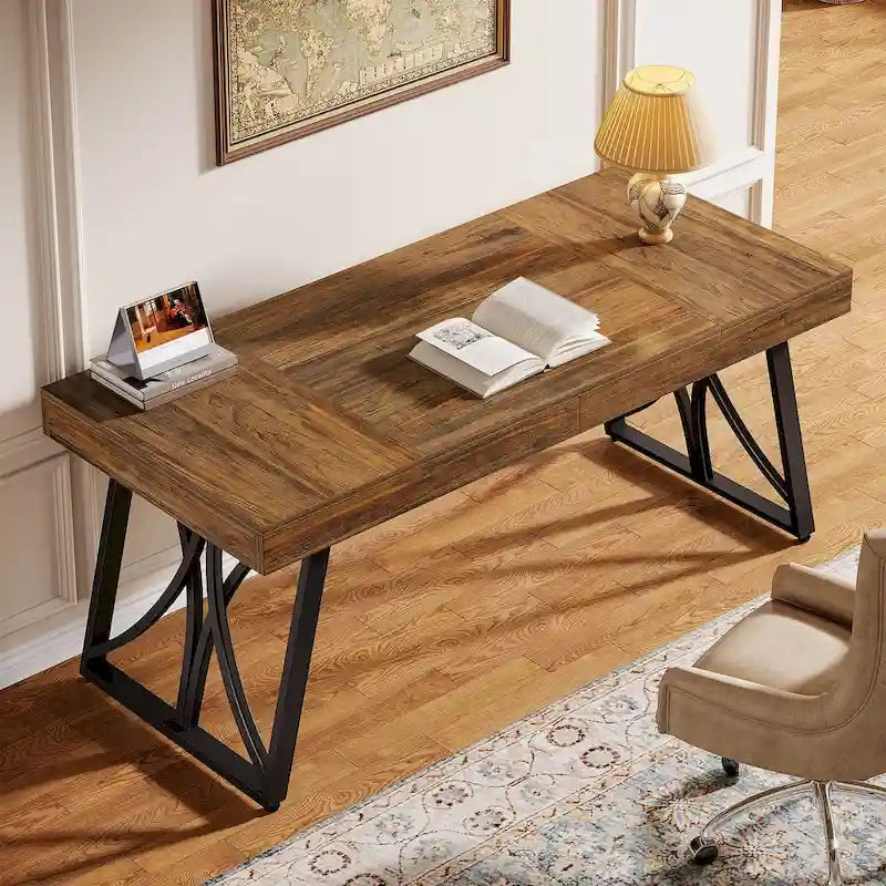 63-Inch Industrial Large Computer Desk