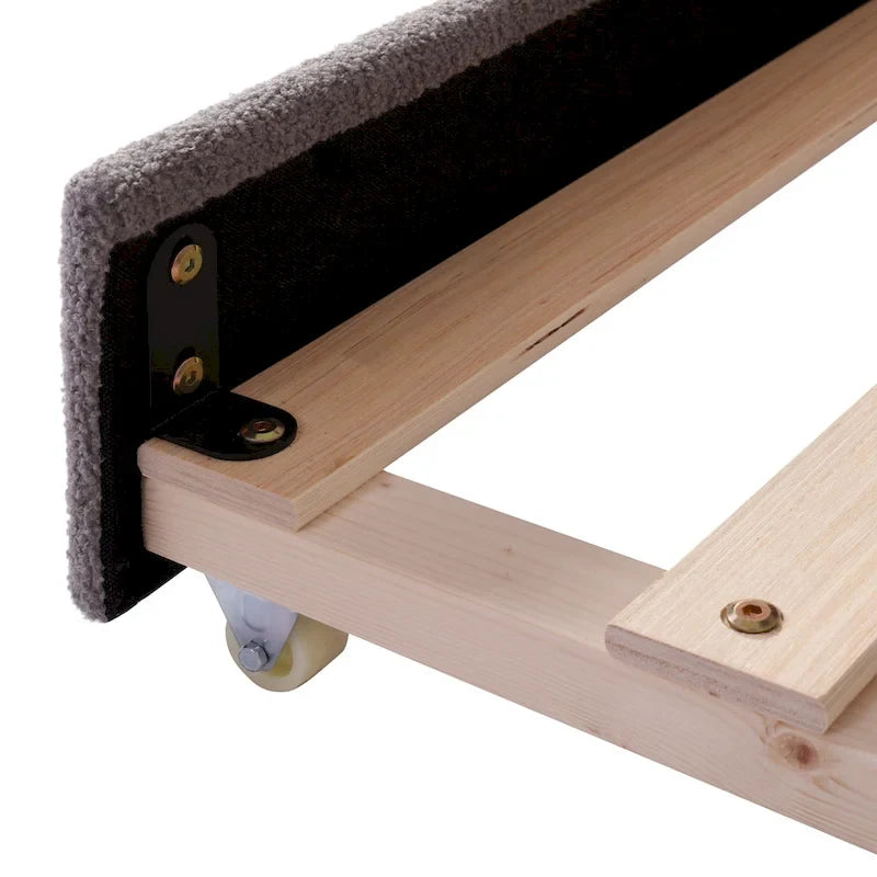 Teddy Fleece Daybed with Trundle and LED Lights