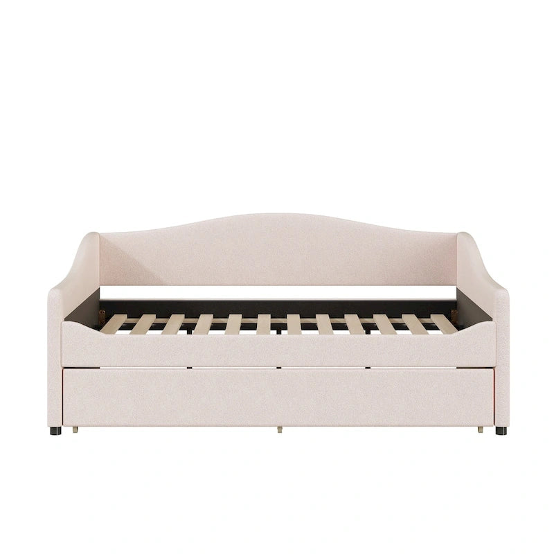 Teddy Fleece Daybed with Trundle and LED Lights