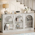 63-Inch Farmhouse Console Table with 3-Tier Storage