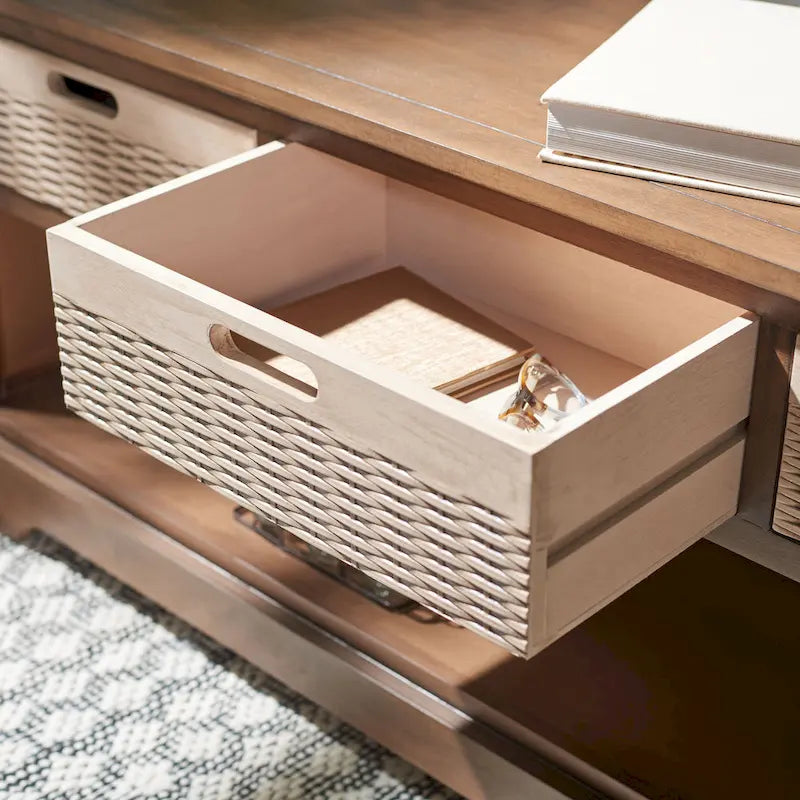 3-Drawer Bottom Shelf Storage Bench 47W x 15D x 19H