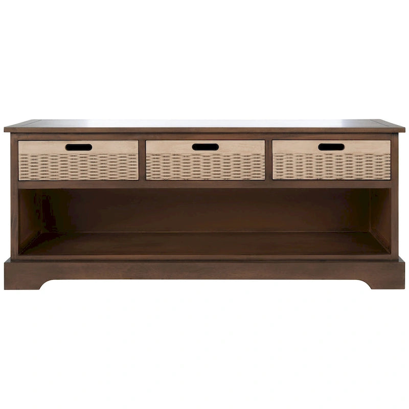 3-Drawer Bottom Shelf Storage Bench 47W x 15D x 19H