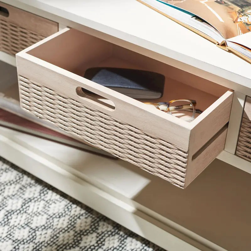 3-Drawer Bottom Shelf Storage Bench 47W x 15D x 19H