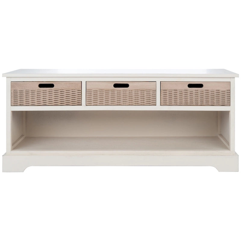 3-Drawer Bottom Shelf Storage Bench 47W x 15D x 19H