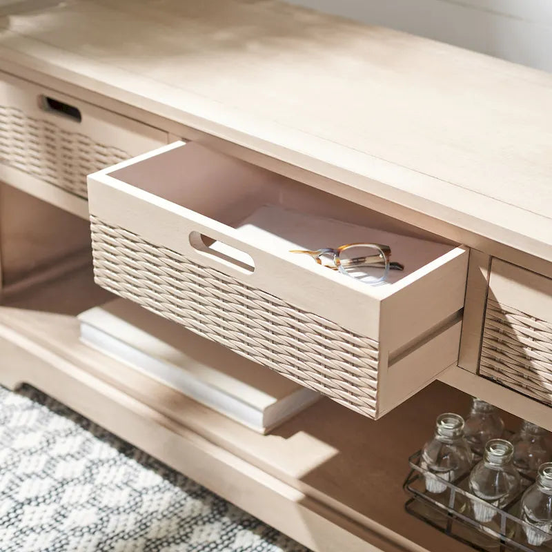 3-Drawer Bottom Shelf Storage Bench 47W x 15D x 19H