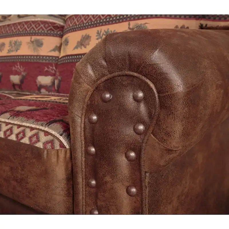 Rustic Lodge-Style Sleeper Sofa