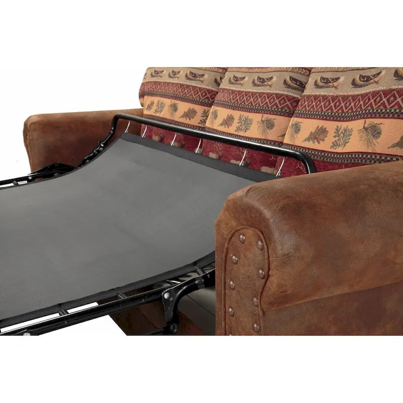 Rustic Lodge-Style Sleeper Sofa