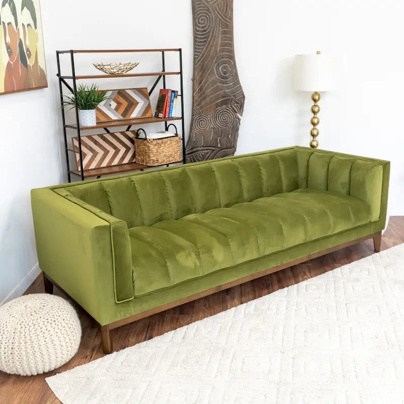 Mid Century Modern Luxury Boucle Couch