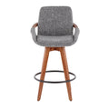 26" Fixed-Height Counter Stool in Noise Fabric