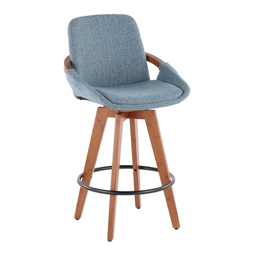 26" Fixed-Height Counter Stool in Noise Fabric