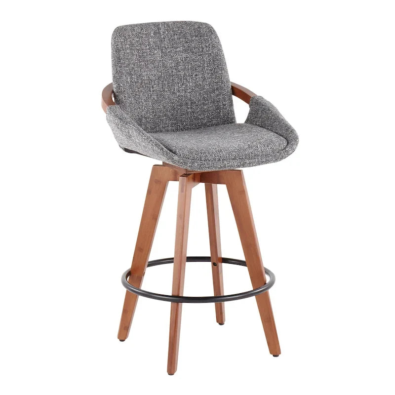 26" Fixed-Height Counter Stool in Noise Fabric