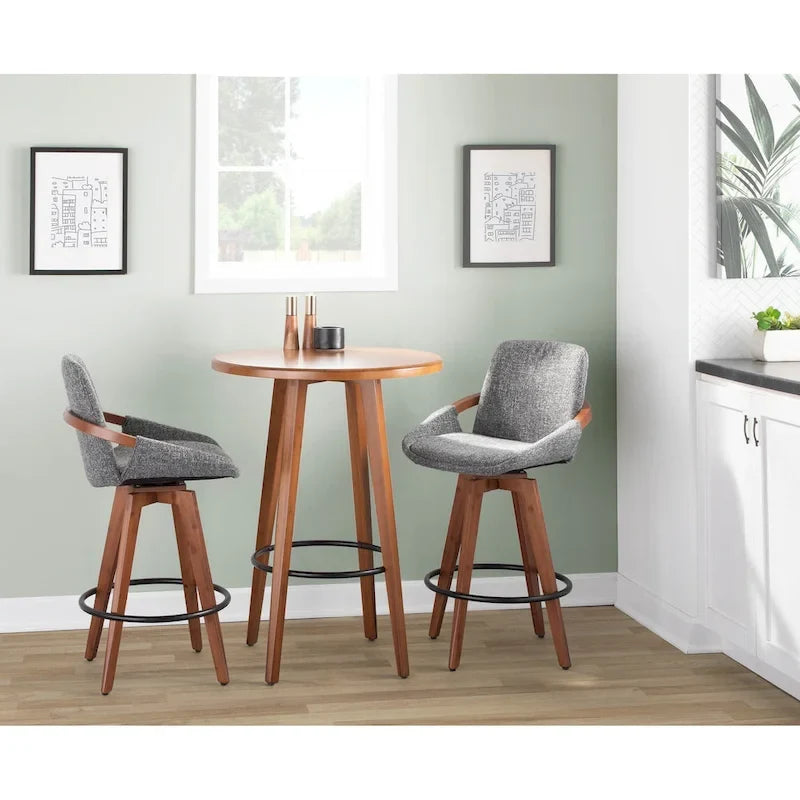26" Fixed-Height Counter Stool in Noise Fabric