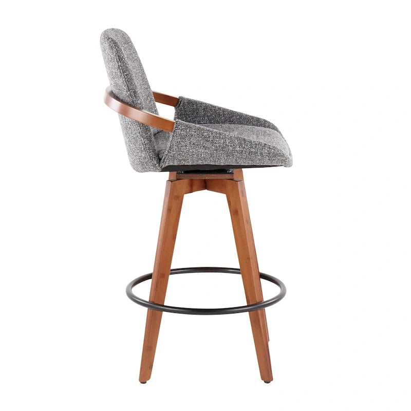 26" Fixed-Height Counter Stool in Noise Fabric