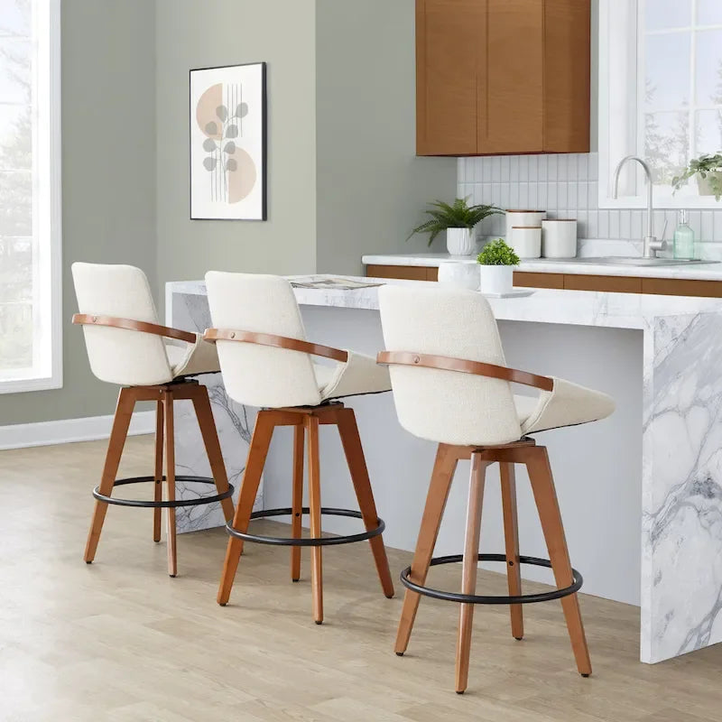 26" Fixed-Height Counter Stool in Noise Fabric