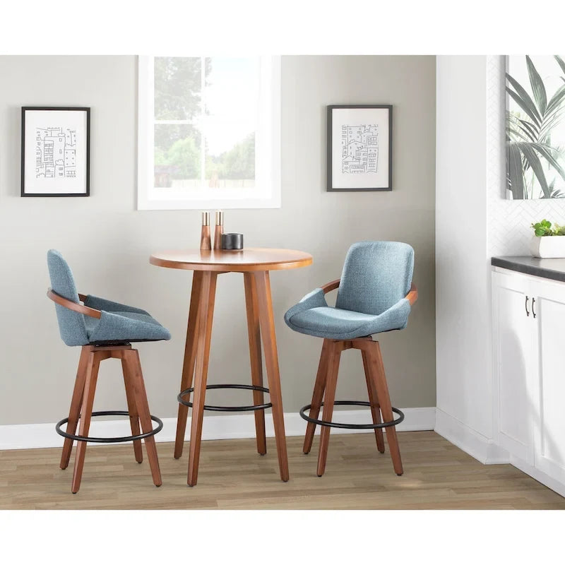 26" Fixed-Height Counter Stool in Noise Fabric