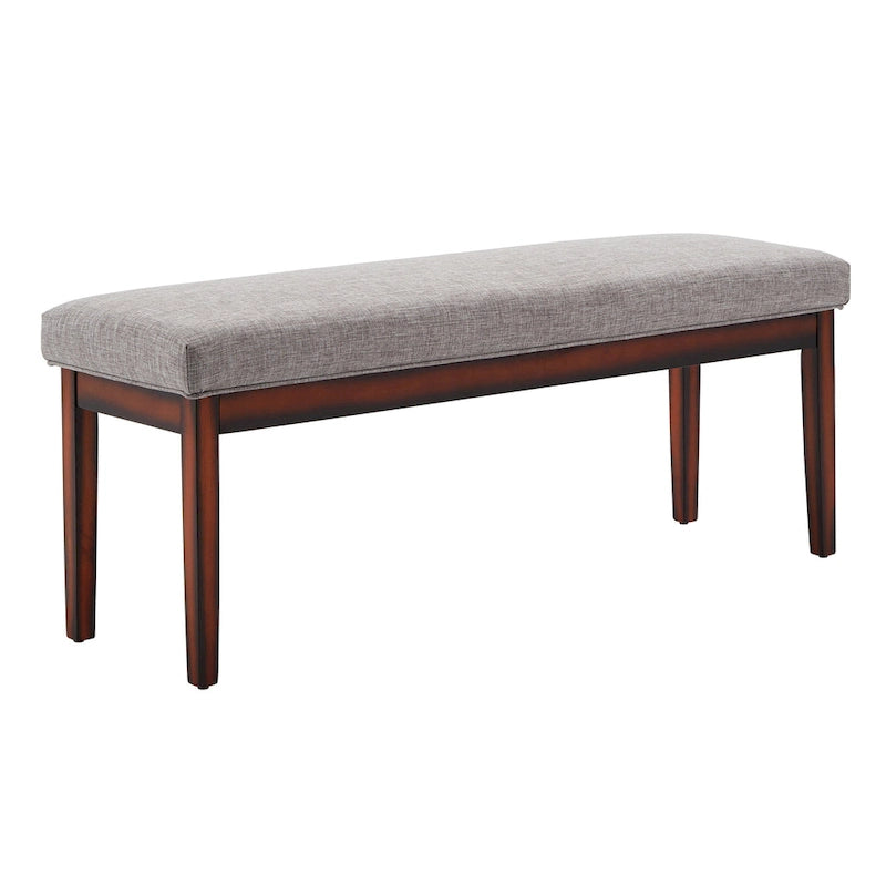Upholstered Espresso Finish Bench