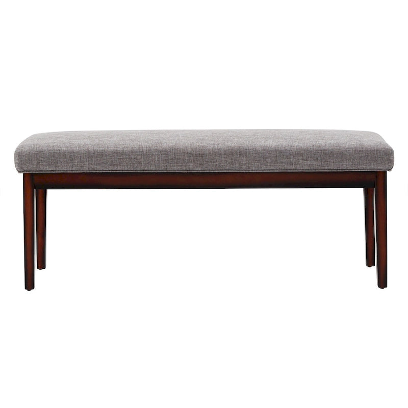 Upholstered Espresso Finish Bench