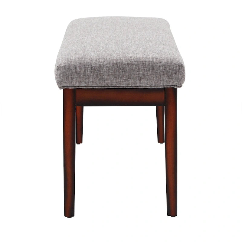 Upholstered Espresso Finish Bench