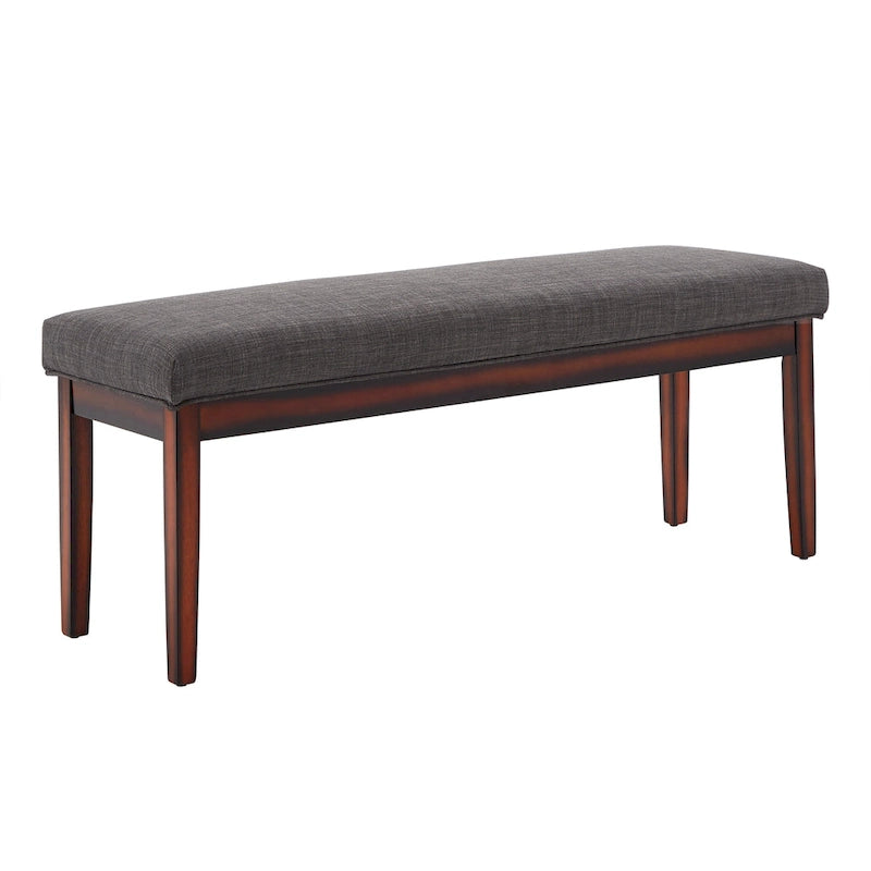 Upholstered Espresso Finish Bench