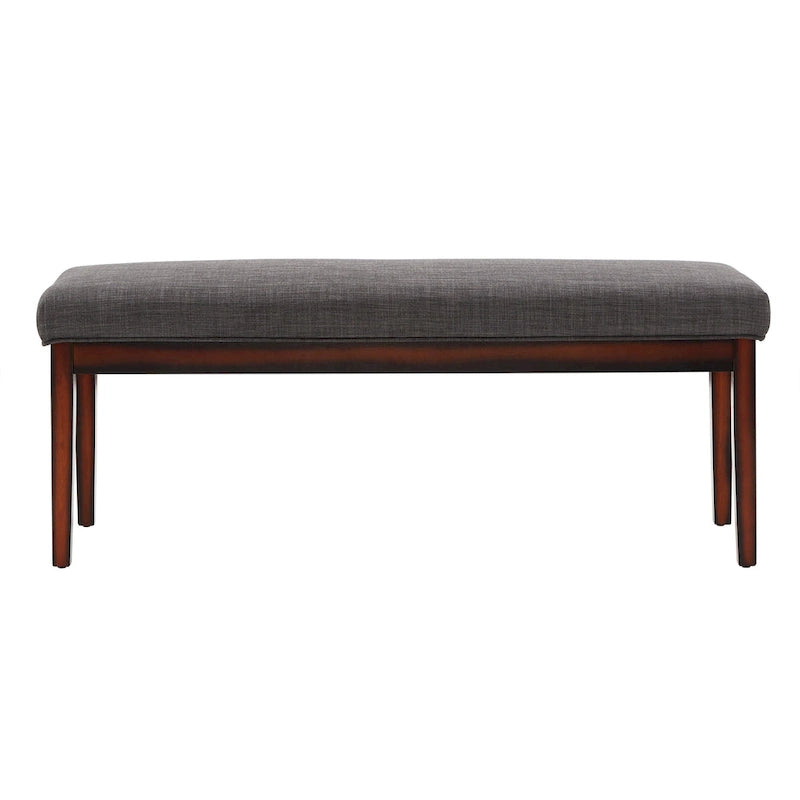Upholstered Espresso Finish Bench