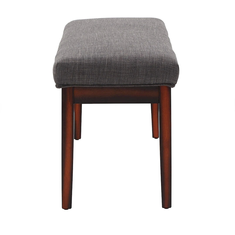 Upholstered Espresso Finish Bench
