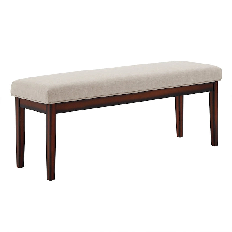 Upholstered Espresso Finish Bench