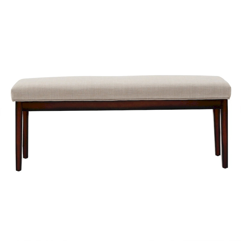 Upholstered Espresso Finish Bench
