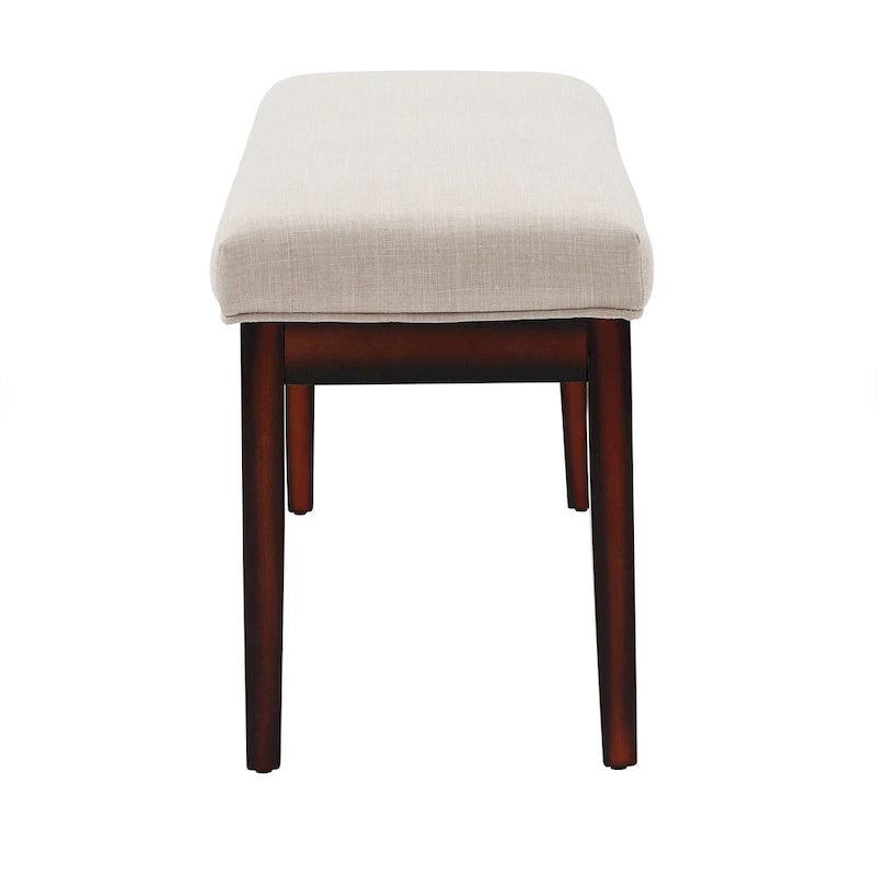 Upholstered Espresso Finish Bench