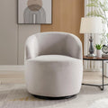 Velvet Swivel Accent Armchair with Metal Swivel Base