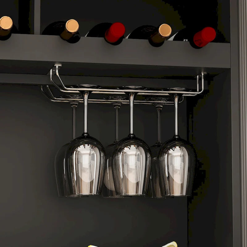 78.9" Pantry Buffet with Hutch Freestanding Kitchen Storage Cabinet