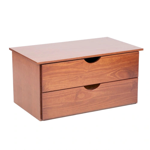 100% Solid Wood 2-Drawer Internal Chest for Wardrobe Armoires