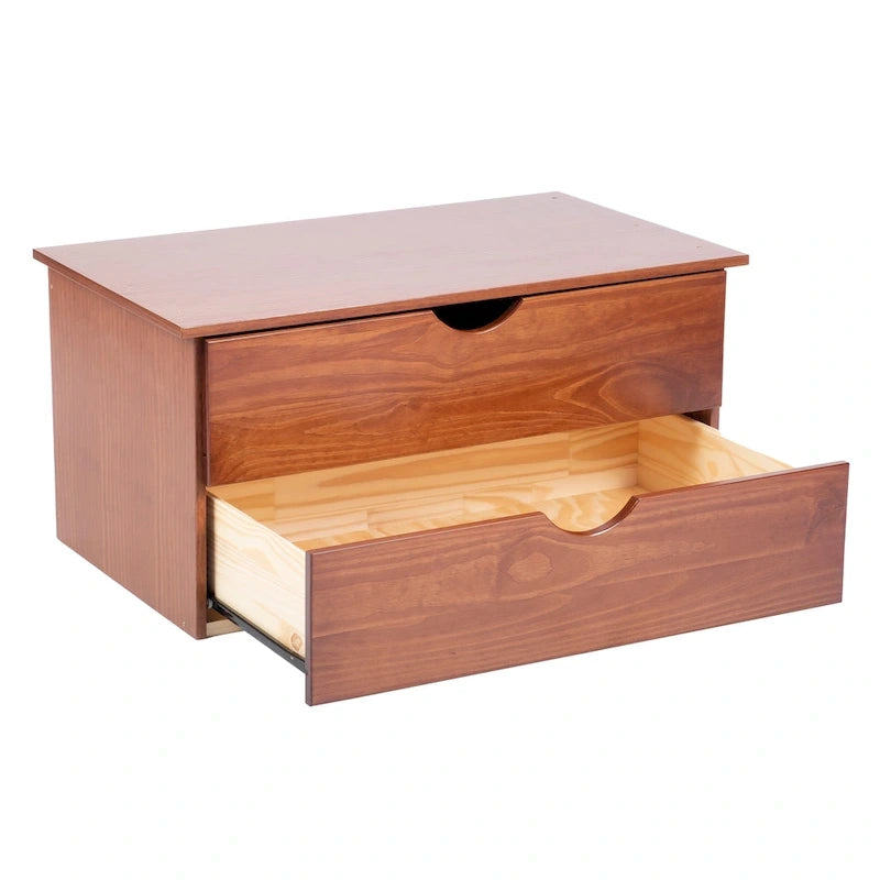 100% Solid Wood 2-Drawer Internal Chest for Wardrobe Armoires