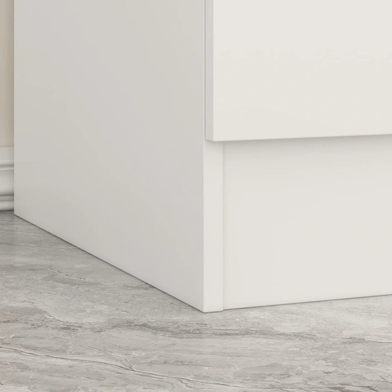 Wardrobe Armoire Wooden Closet with Mirror 4 Doors 2 Drawers