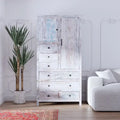 Solid Wood Freestanding Wardrobe Cabinet