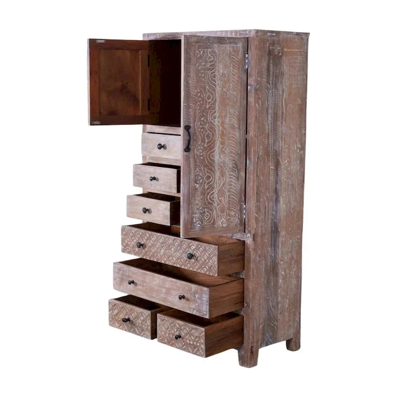 Solid Wood Freestanding Wardrobe Cabinet