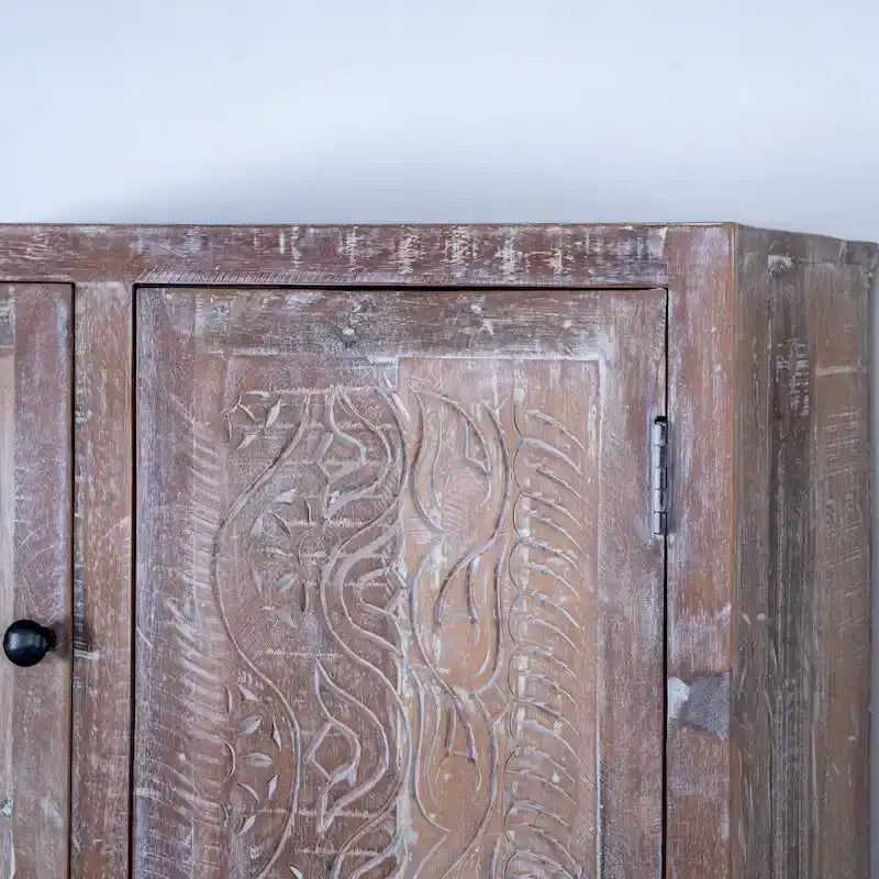 Solid Wood Freestanding Wardrobe Cabinet