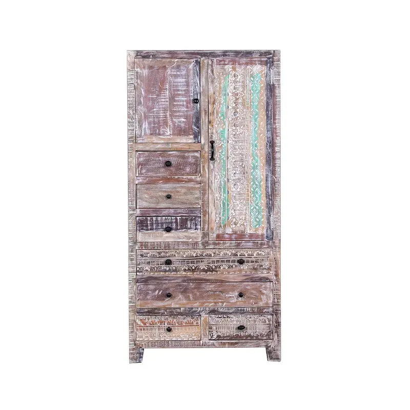 Solid Wood Freestanding Wardrobe Cabinet