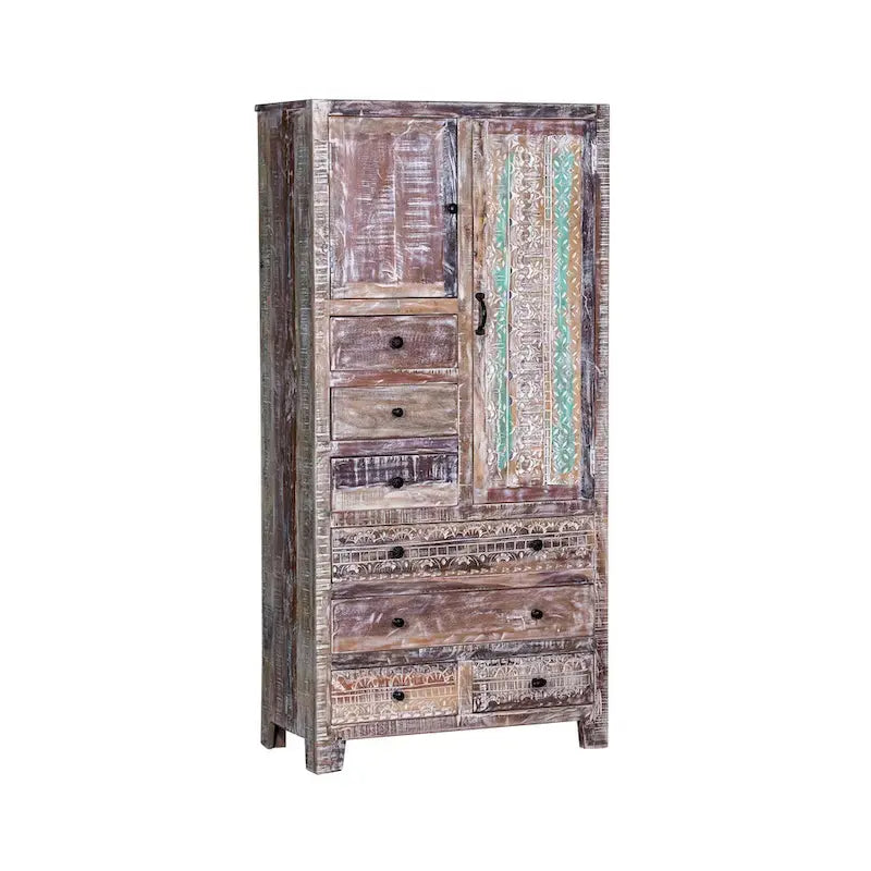 Solid Wood Freestanding Wardrobe Cabinet