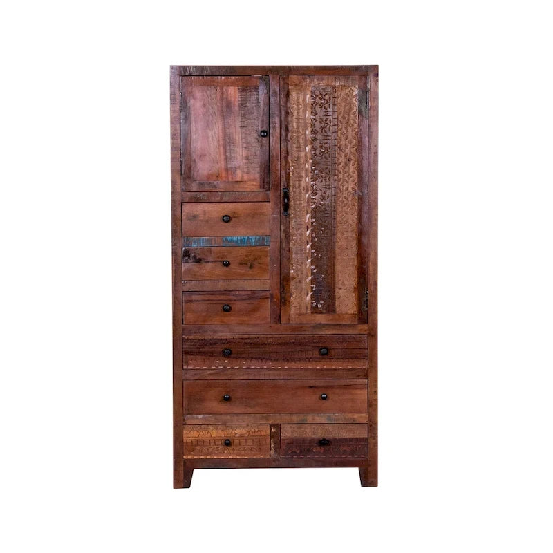 Solid Wood Freestanding Wardrobe Cabinet